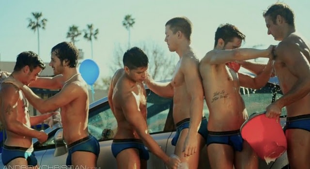 Watch this : Andrew Christian’s Sexy Car Wash Boys…