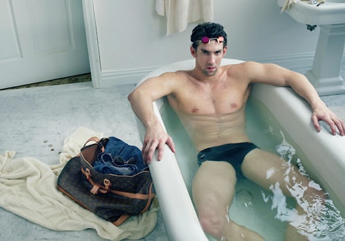 Fashion : Michael Phelps Poses for Louis Vuitton
