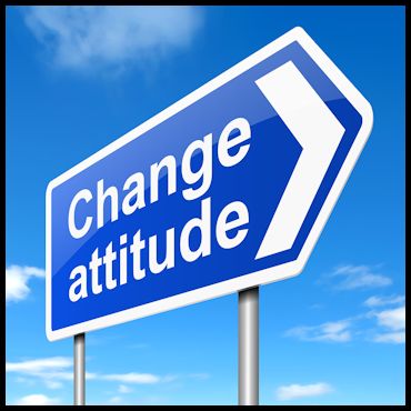 Illustration depicting a sign with a change attitude concept.