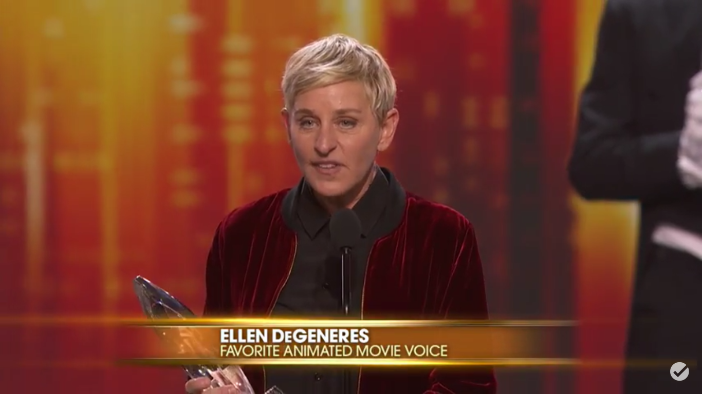 Celebrities : Ellen Wins 20th People’s Choice Awards