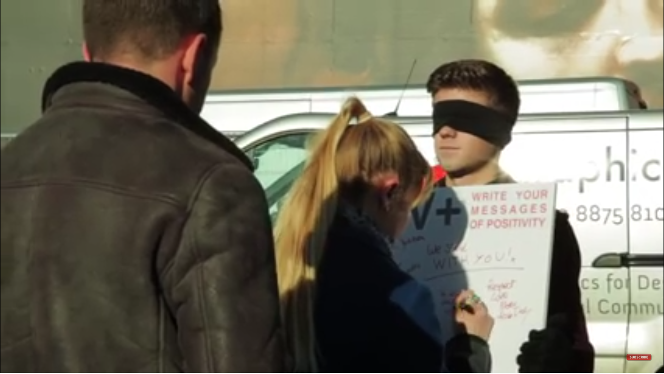Watch This: HIV-Positive Man Asks for Messages from Passersby