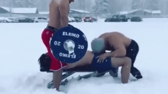 Watch This: Shirtless Bros Frolicking in the Snow
